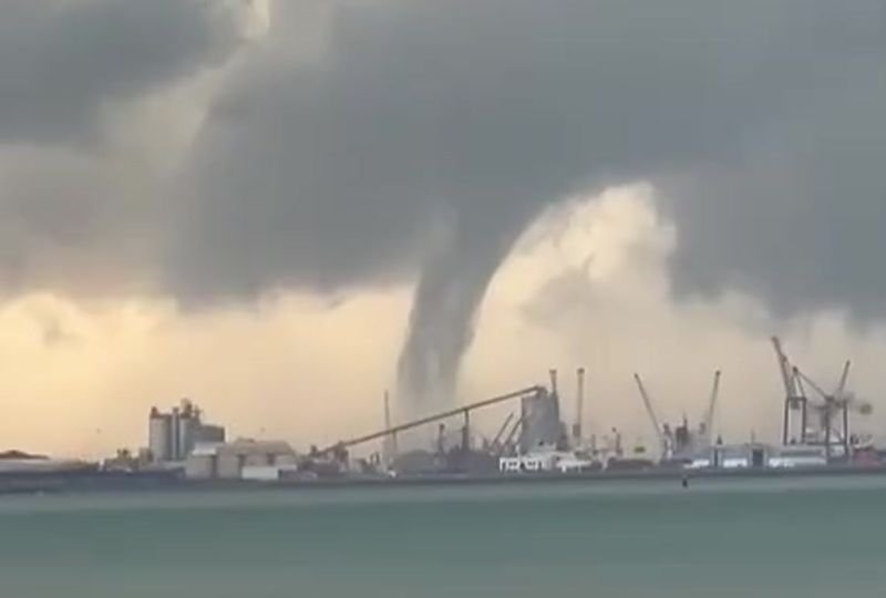 Twister-like tornadoes over Ras Al Khaimah, UAE